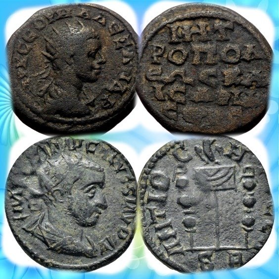 Romerriget (Provinsielt). Volusian (251-253 AD) / Alexander Severus (222-235 AD). AE 19 and AE 23 Antioch and Caesarea mints  (Ingen mindstepris)