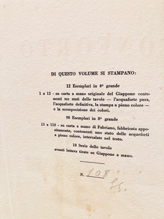 Emanuele Celanza / Alfonso Bosco - Conforto Dalle quartine del persiano Omar Khayyam Undici composizioni policrome incise - 1914