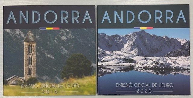 Andorra. Mint Set 2016/2020 (2 coffrets)  (Ingen mindstepris)