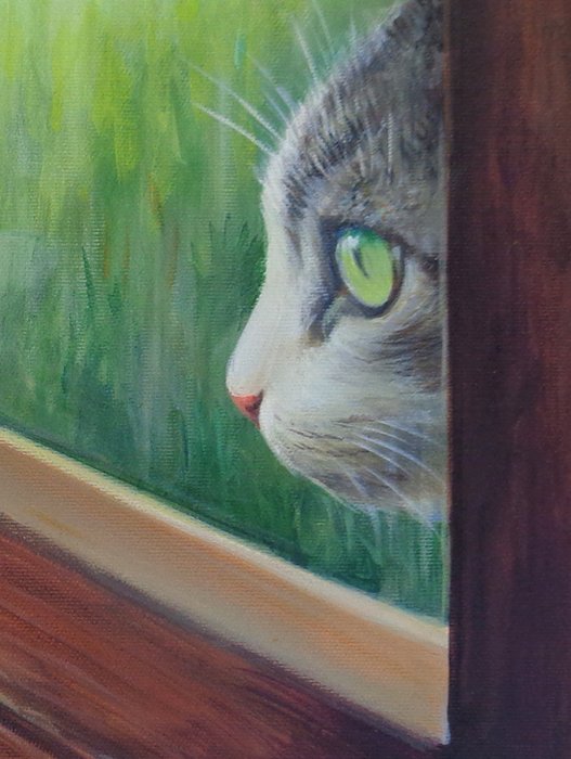 Gala - Cat  mouse painting - "Window"