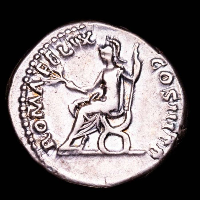 Romarriket. Hadrian (117-138). Denarius Rome, circa 129-130. ROMA FELIX COS III P P  (Ingen mindstepris)