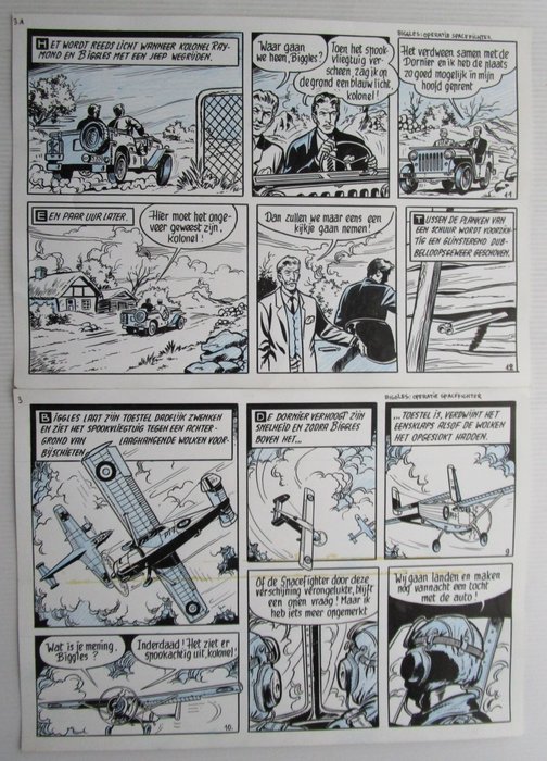 Willy Vandersteen / Karel Verschuere - 1 Original page - Biggles - Operatie Spacefighter - 1967