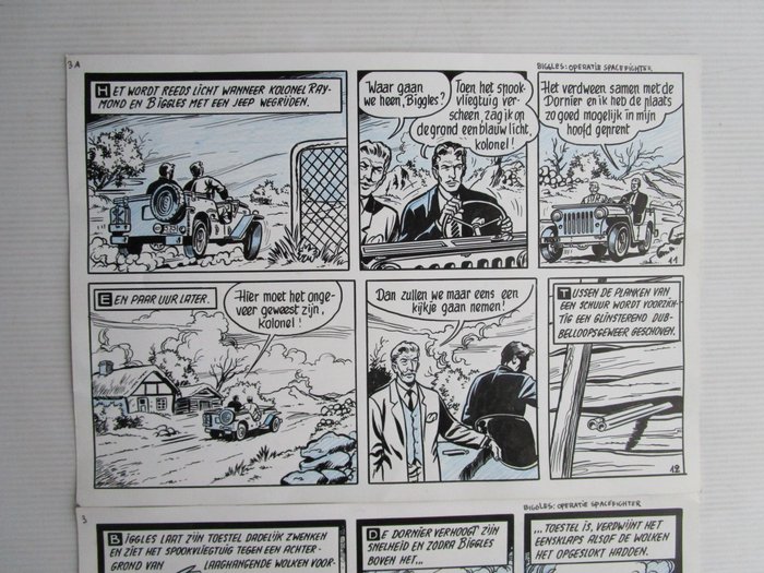 Willy Vandersteen / Karel Verschuere - 1 Original page - Biggles - Operatie Spacefighter - 1967