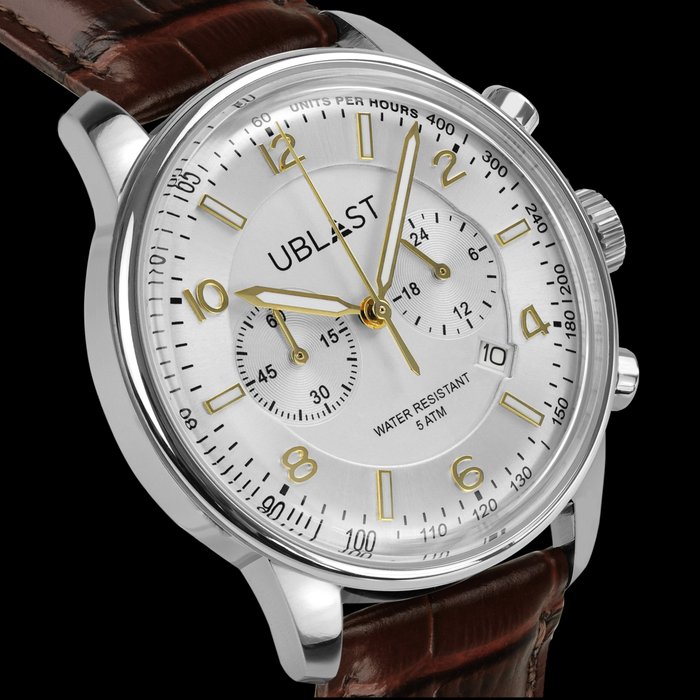 Ublast - Elegant Chronograph - REF. UBELCH40WH - Ingen mindstepris - Mænd - Ny