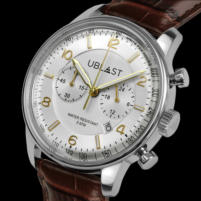 Ublast - Elegant Chronograph - REF. UBELCH40WH - Ingen mindstepris - Mænd - Ny