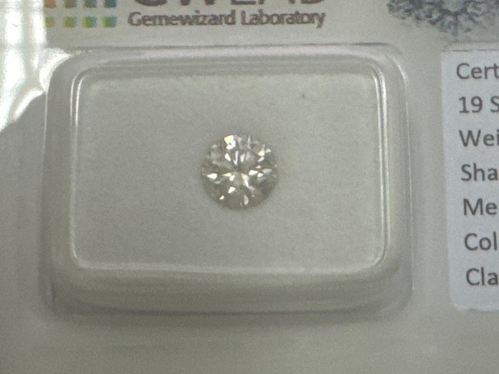 Ingen mindstepris - 1 pcs Diamant  (Natur)  - 0.51 ct - Rund - I - SI2 - Gemewizard Gemological Laboratory (GWLab)