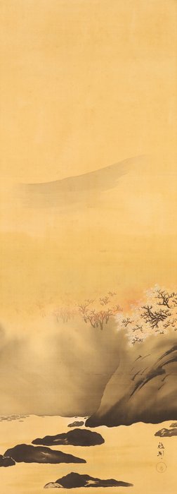 Very fine landscape diptych signed - including inscribed tomobako - Hashimoto Gaho (1835-1908) - Japan - Meiji-perioden (1868-1912)