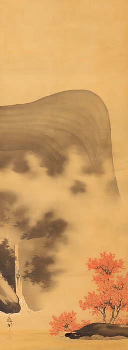 Very fine landscape diptych signed - including inscribed tomobako - Hashimoto Gaho (1835-1908) - Japan - Meiji-perioden (1868-1912)