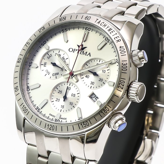 Optima - Swiss Chronograph - OSC432-SS-1 - Ingen mindstepris - Mænd - 2011-nu