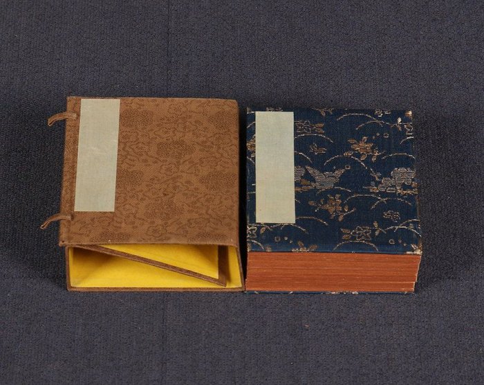 Very fine gassaku folding album (ori-gajo) - 40 paintings - Taniguchi Aizan (1816-1899), Nakanishi Koseki (1807-1884), Shinozaki Shochiku (1781-1851), Tanomura - Japan - 19. århundrede