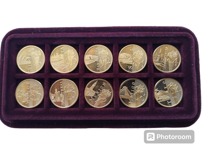 Spanien. Colección Monedas Oro 22k 1964-2000 Juegos Olimpicos  (Ingen mindstepris)