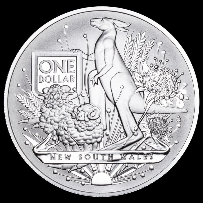 Australien. 1 Dollar 2022 Kangaroo, 1 Oz (.999)  (Ingen mindstepris)