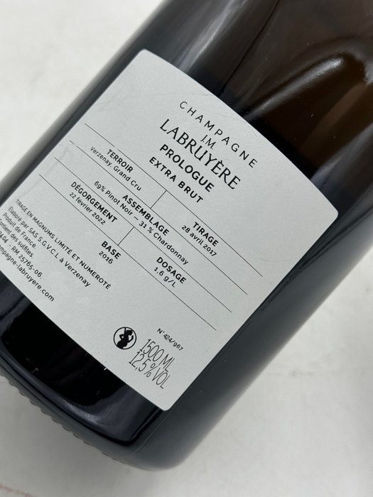 J.M. Labruyère Prologue, Extra-Brut - Champagne Grand Cru - 1 Magnum (1,5 L)