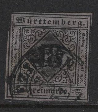 Württemberg 1851 - 18 krydsere - Michel 5