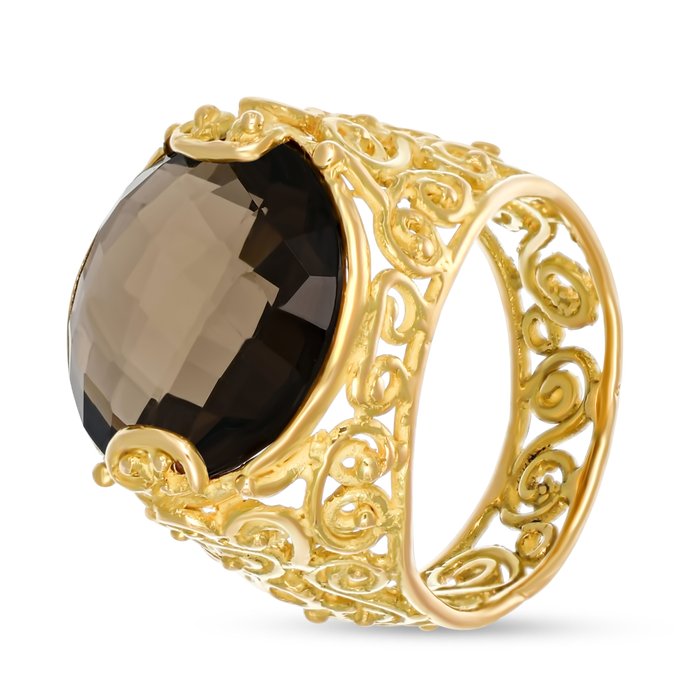 Ring - 18 kraat Gulguld -  15.00ct. tw. Topas