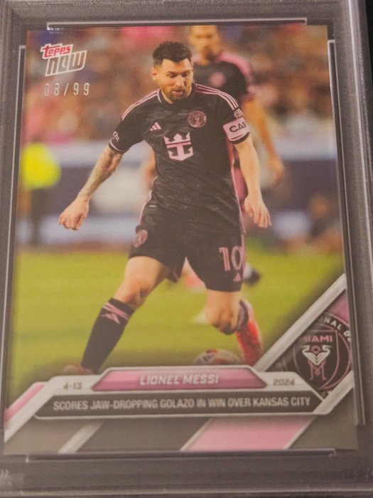 2024 Topps Now MLS Lionel Messi #36 Black /99 PSA 10 - 1 Graded card