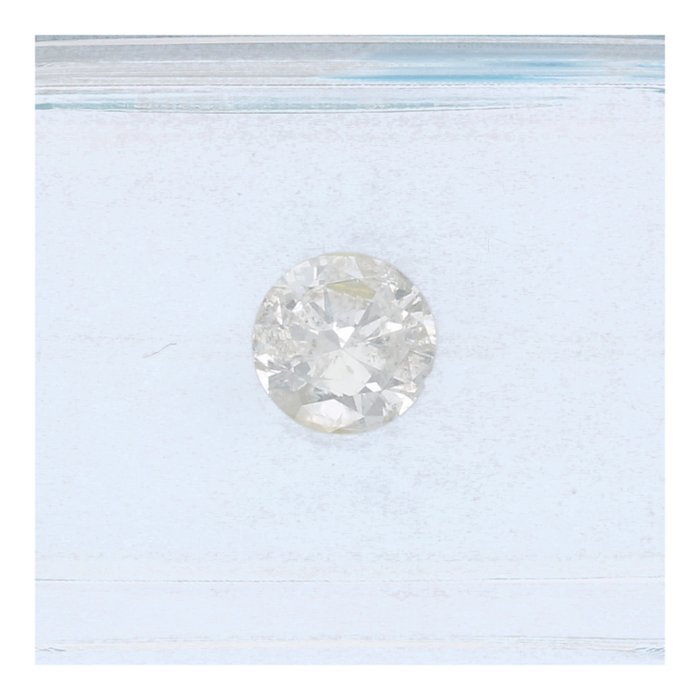 Ingen mindstepris - 1 pcs Diamant  (Natur)  - 0.70 ct - Rund - H - I2 - International Gemological Institute (IGI)