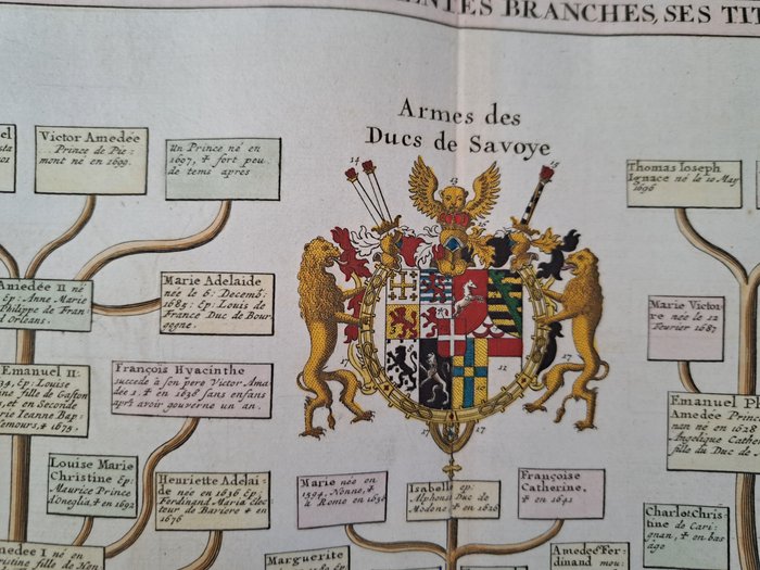 Europa - Frankrig; Chatelain - Alberi genealogici - 1701-1720