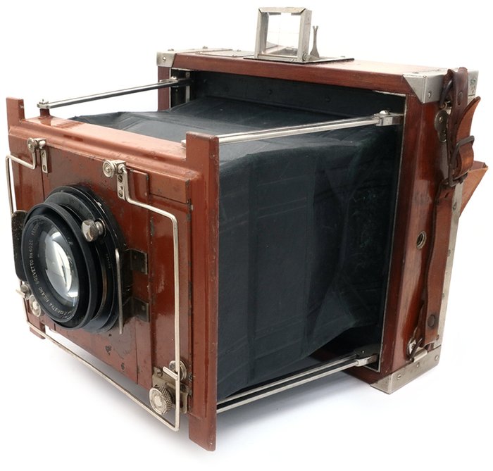 Fiamma Avius 13x18 Tropical folding camera with Officine Galileo Aerostigmat 21cm lens made in Italy italian 5x7 kamera