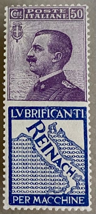 Italien Kongerige 1924 - 50 øre. Reklamebilag "Reinach" MNH** - Sassone N. 14