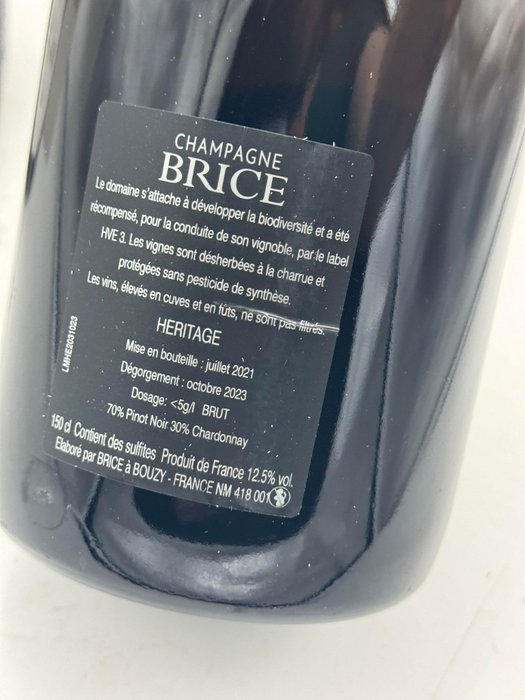 Brice Héritage Brut XX - Champagne Brut - 2 Magnummer (15 L)