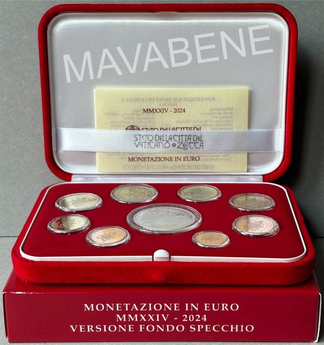 Vatikanstaten. Proof Set 2024 (incl. 20 euro in argento)