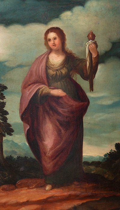 Italian School (XVI) - Female figure with goblet, possibly Juno