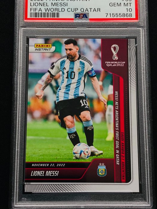 2022 Panini Instant World Cup Lionel Messi #39 PSA 10 - 1 Graded card