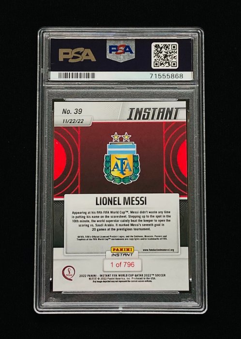 2022 Panini Instant World Cup Lionel Messi #39 PSA 10 - 1 Graded card