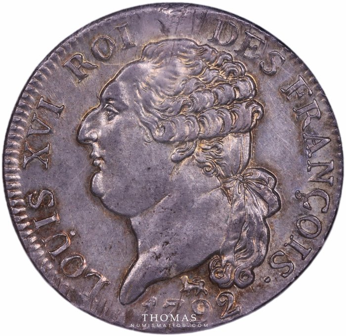 Frankrig Louis XVI (Forfatning) Écu 3 Livres François 1792 NGC MS 63