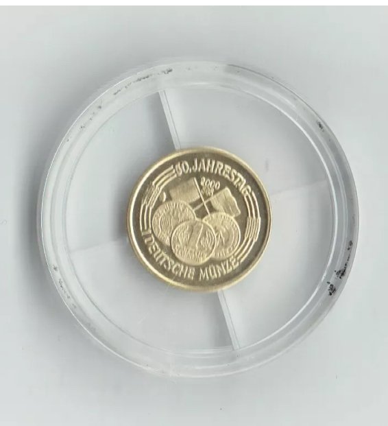 Tyskland 1 Deutsche Mark 2000  Gedenkmünze 1/2g Goldmark  (Ingen mindstepris)