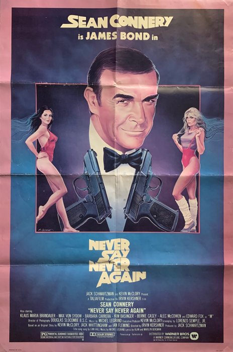 never say never again - original US 1sh poster - 1983 - Sean Connery