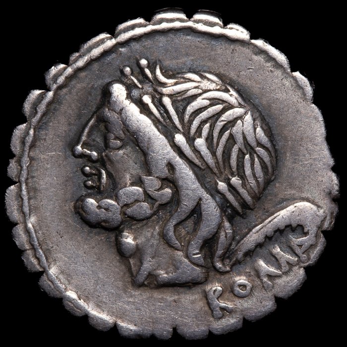 Romerska republiken. L. Memmius Galeria, 106 BC. Denarius Roma - Familia Memmia  (Ingen mindstepris)