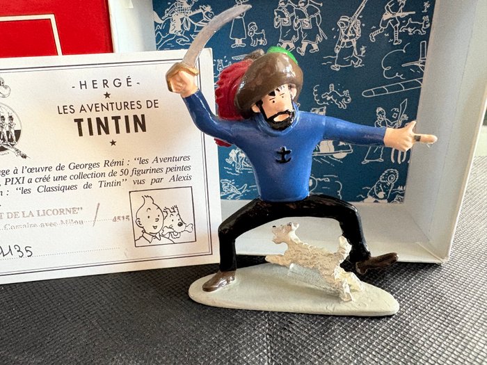 Tintin 4515 - Figurine Pixi Haddock en corsaire avec Milou - 1 Figur - 1991