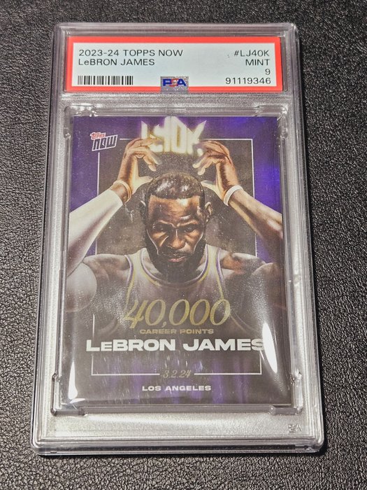 2023 Topps Now LeBron James #LJ 40K PSA 9 - 1 Graded card