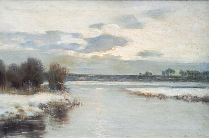 Louis Willem van Soest (1867-1948) - Winterlandschap - Veluwe - No reserve