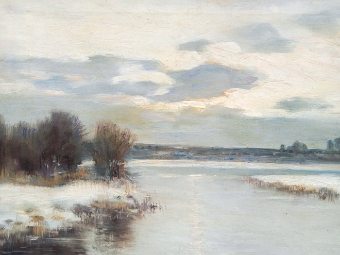 Louis Willem van Soest (1867-1948) - Winterlandschap - Veluwe - No reserve