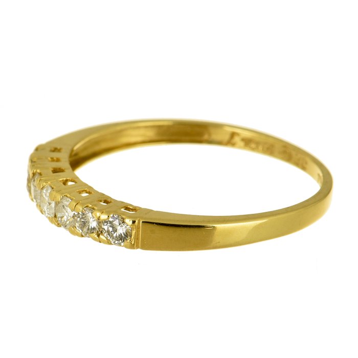 Ring - 18 kraat Gulguld Diamant (Natur)