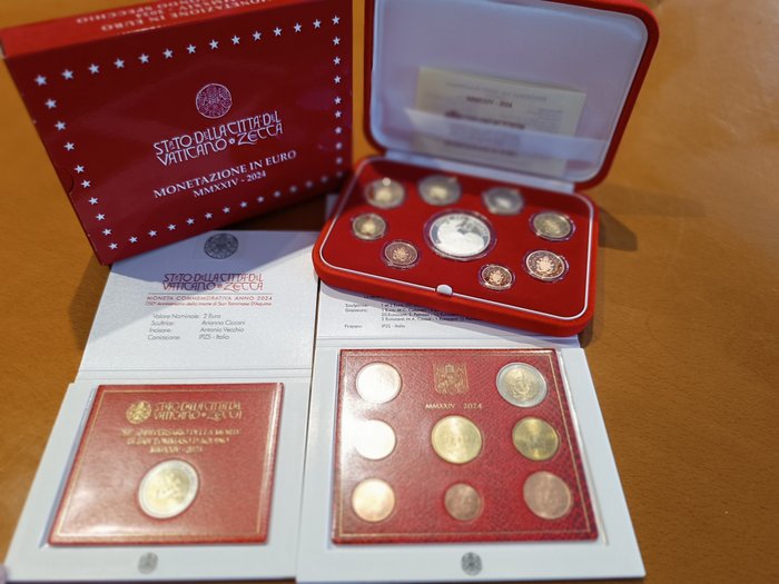 Vatikanstaten. Proof Set / Year Set / 2 Euro 2024 (3 items)