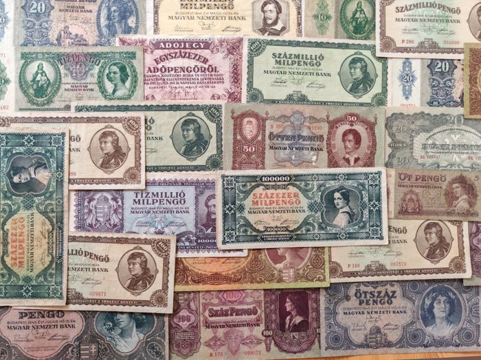 Ungarn. - 39 banknotes - various dates  (Ingen mindstepris)