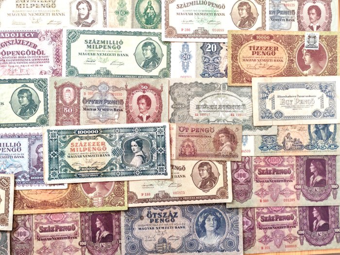 Ungarn. - 39 banknotes - various dates  (Ingen mindstepris)