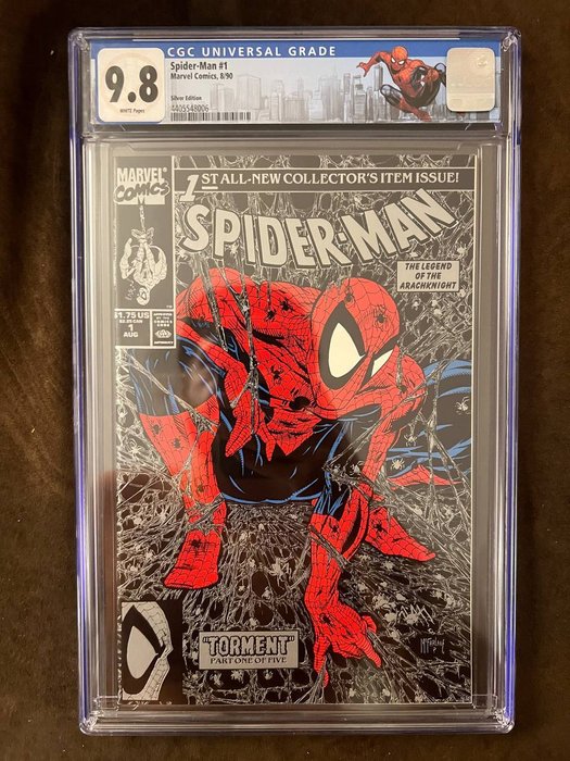 Spider-Man #1 - silver edition - 1 Graded comic - Første udgave - 1990 - CGC 9.8