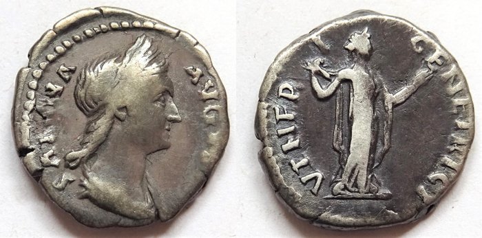 Romarriket. Sabina (Augusta, AD 128-136). Denarius 134-136 AD  (Ingen mindstepris)