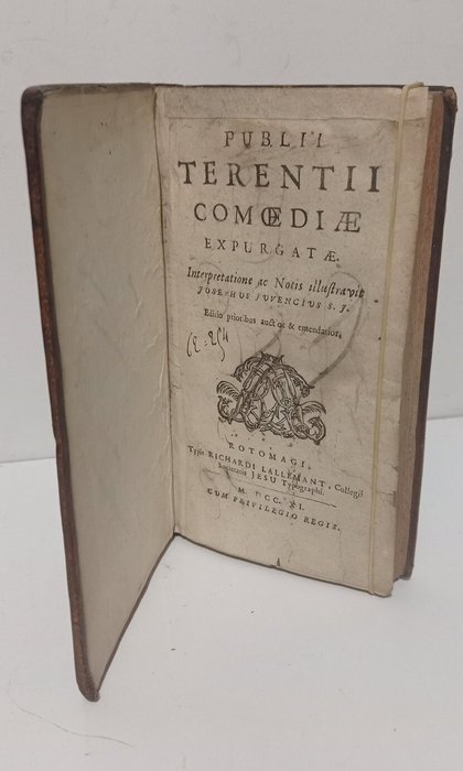 Terence - Publii Terentii Comoediae expurgatae. Interpretatione  Notis illustravit Josephus Juvencius S. J. - 1711