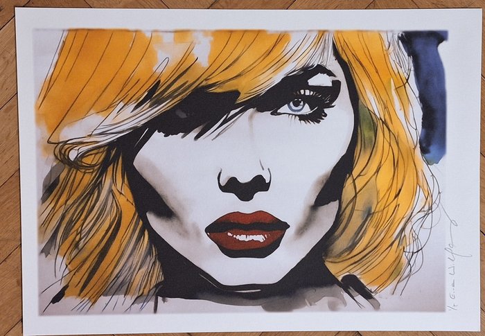 Triptychon – Blondie, Debbie Harry - Aquarell Edition by Emma Wildfang - 3 Fine Art High-Quality - Begrænset oplag - 2024