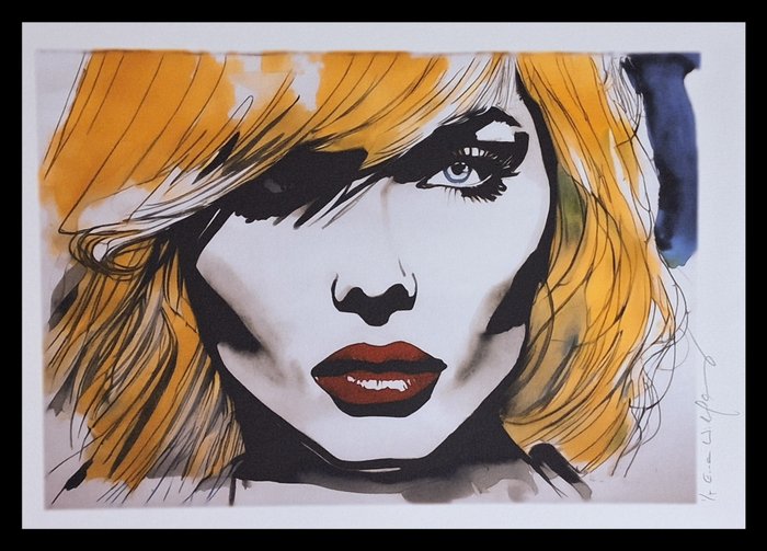 Triptychon – Blondie, Debbie Harry - Aquarell Edition by Emma Wildfang - 3 Fine Art High-Quality - Begrænset oplag - 2024