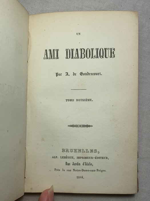 A. de Gondrecourt - Un ami diabolique - 1848