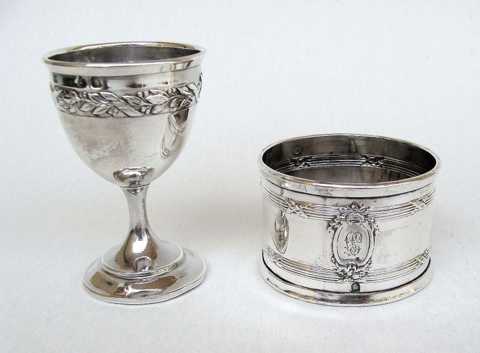 French Egg cup - Serviet ring  - Paris 1890