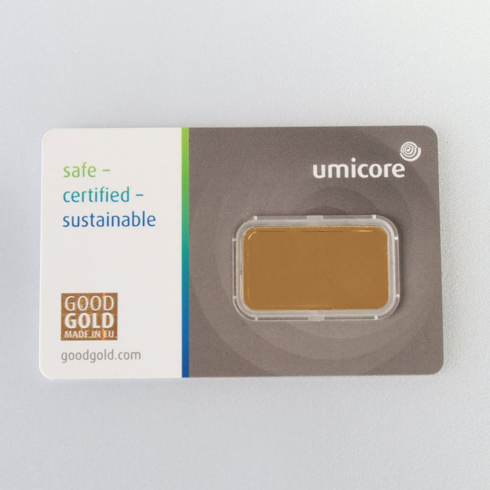 10 gram - Guld 999 - Umicore, Belgium - Forseglet  Med certifikat