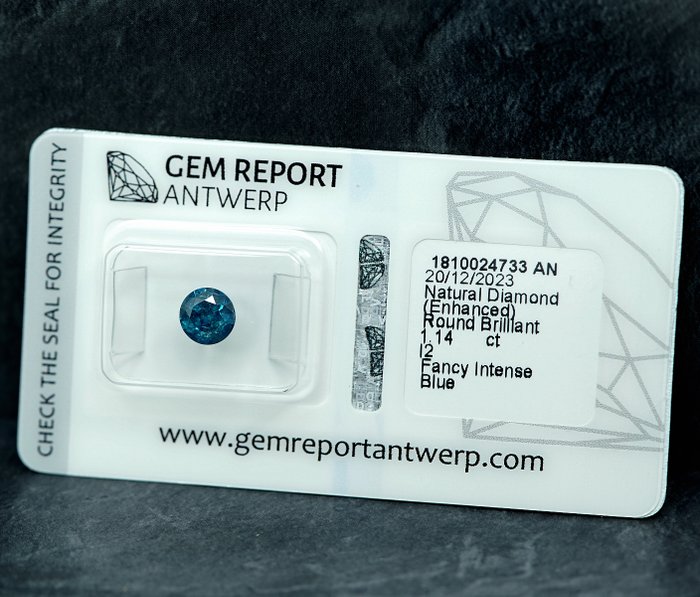 1 pcs Diamant  (Farvebehandlet)  - 1.14 ct - I2 - Gem Report Antwerp (GRA)